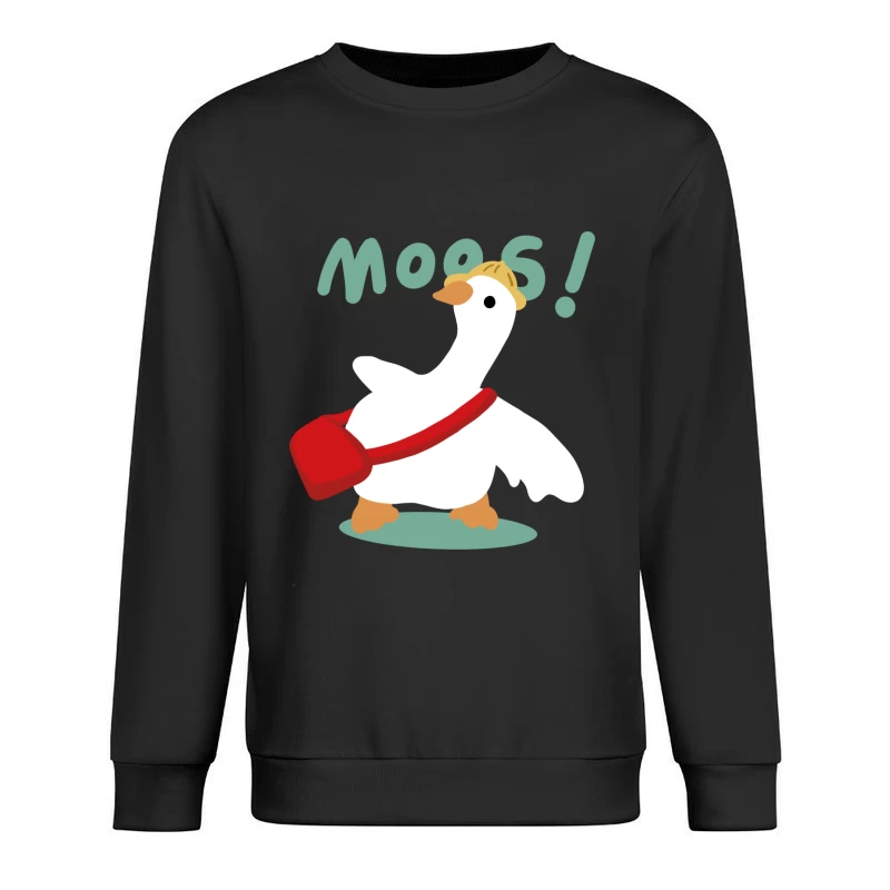 Gans mit Helm und Tasche Herren Pullover Sweatshirt