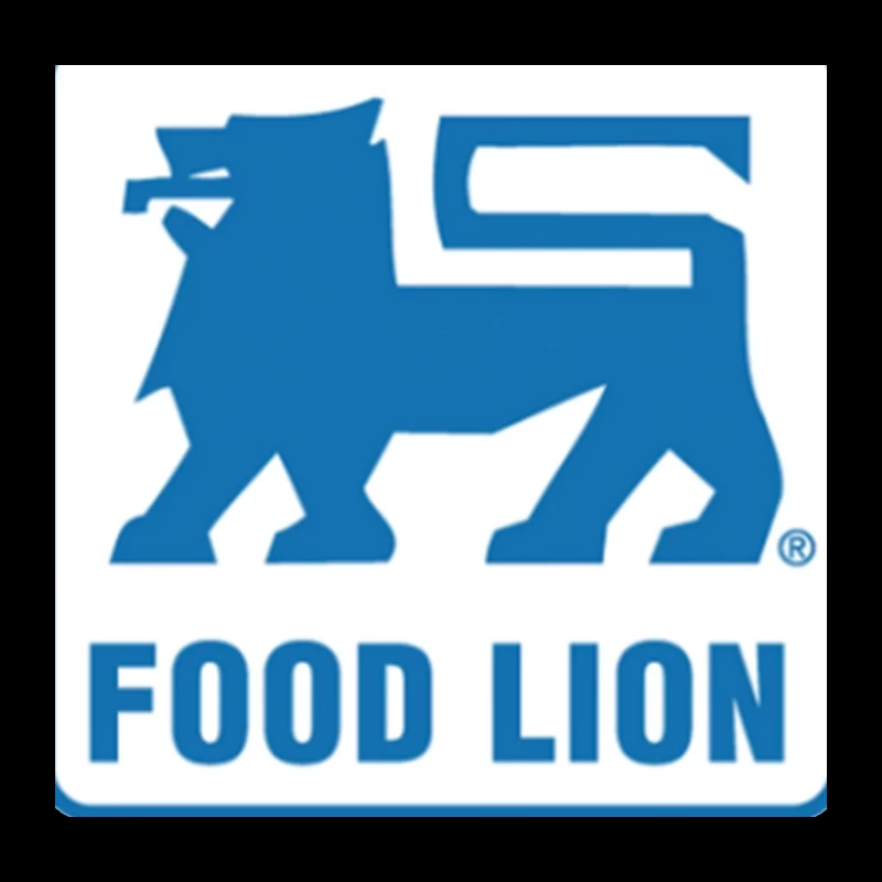 Food Lion Supermarket Chain Blue Logo with Lion Symbol Throw Pillow