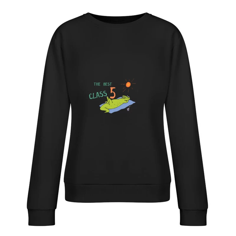 Der beste Frosch der Klasse 5 Damen Pullover Sweatshirt