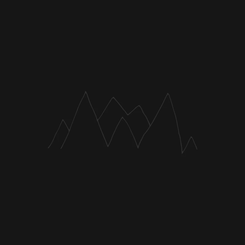 Ligne de montagnes abstraite Homme Manches Longues T-Shirt