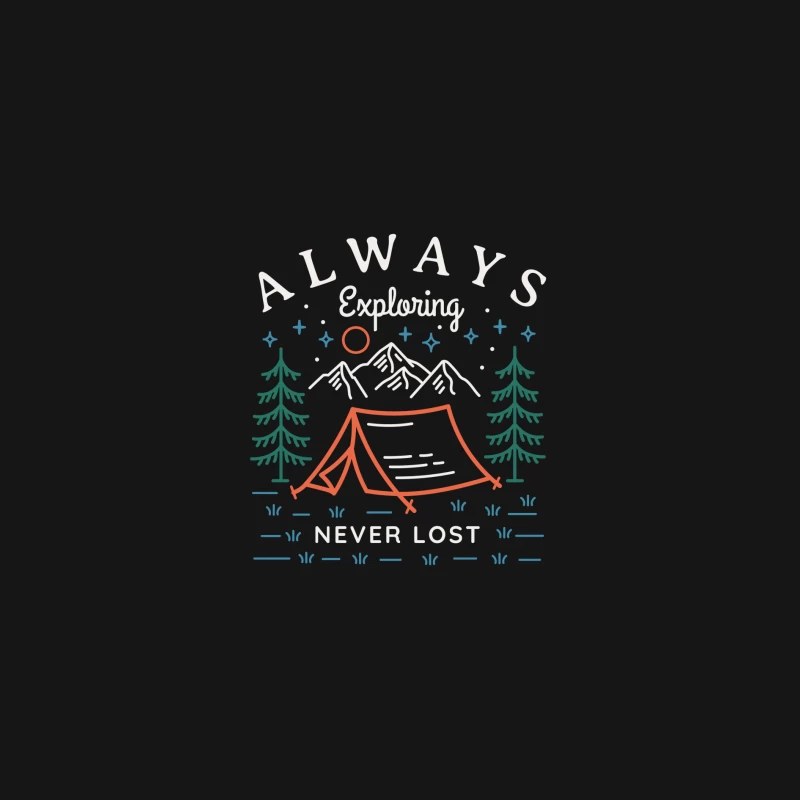 Erkundung und Camping-Abenteuer Herren Langarm T-Shirt