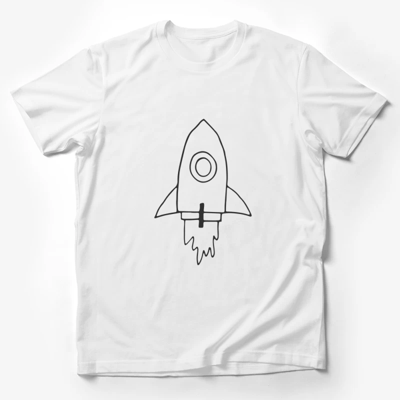 Illustration de fusée minimaliste Homme T-Shirt