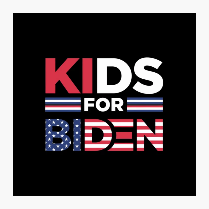 Ki Biden: Patriotic Campaign Logo with American Flag Design Pin