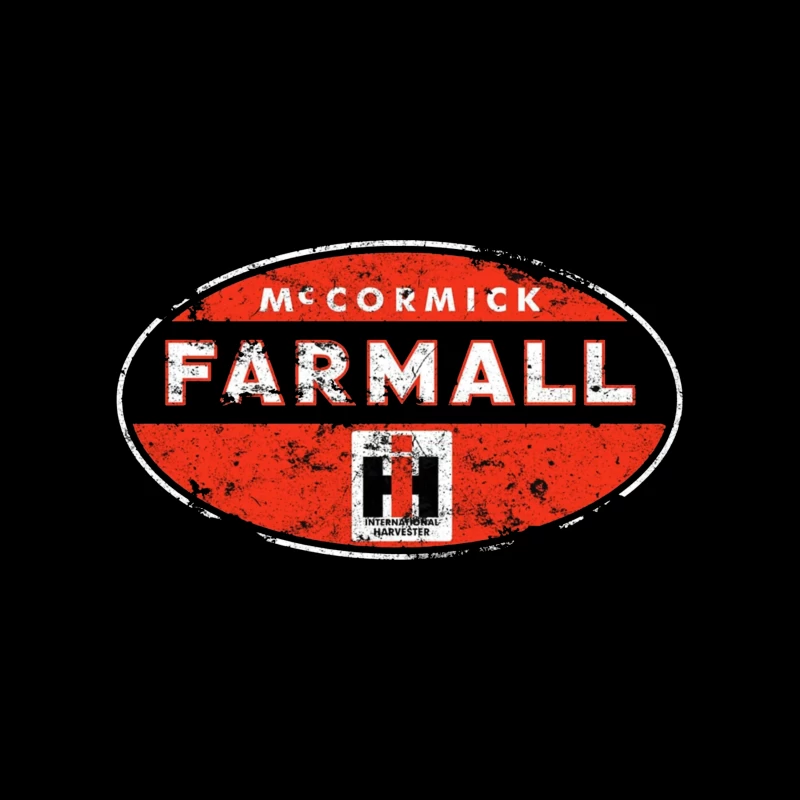 Vintage McCormick Farmall International Harvester Logo Throw Pillow