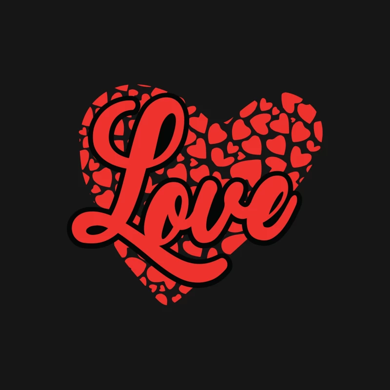 Motif d'amour rouge avec cœur Femme T-Shirt
