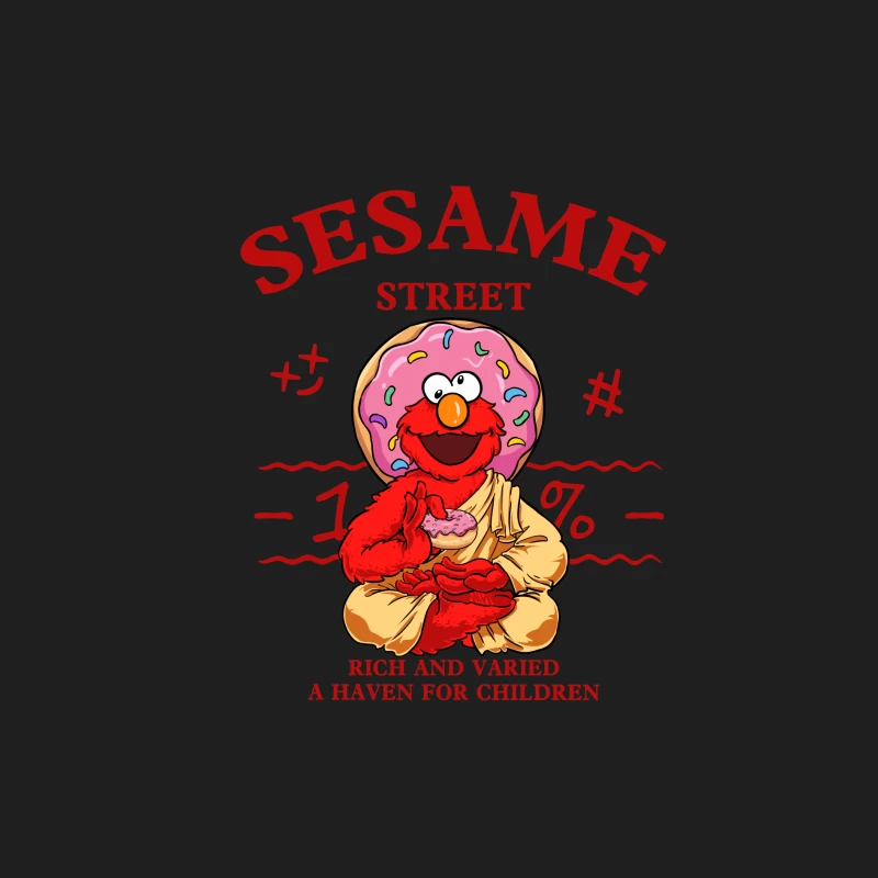 Elmo mit Donut-Mönch-Stil auf der Sesamstraße Herren Tanktops