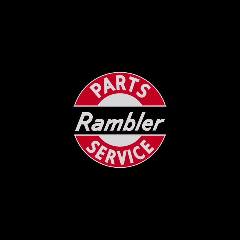 Vintage Rambler Parts & Service Logo Design Desk Mat