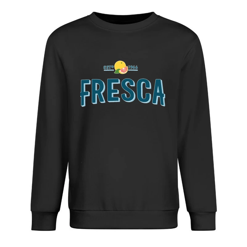 Vintage Fresca Soda Logo Design from 1966 Male Pullover Sweatshirt