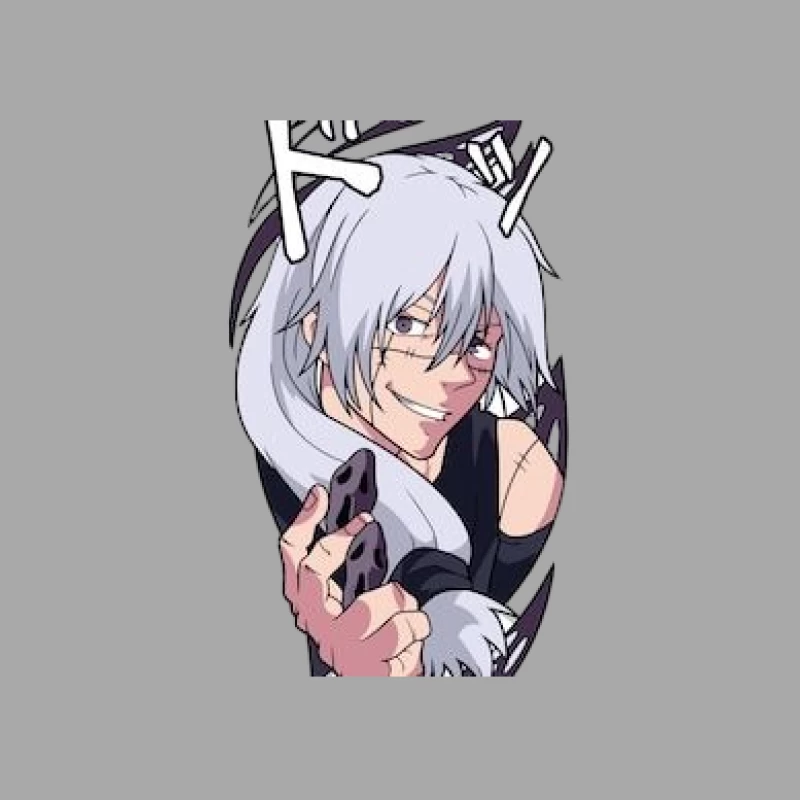 Manga-Charakter mit grauen Haaren Herren Pullover Hoodie