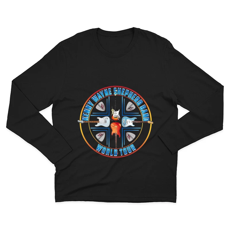 Kenny Wayne Shepherd Band World Tour Logo with Electric Guitars Male Long Sleeve T-Shirt