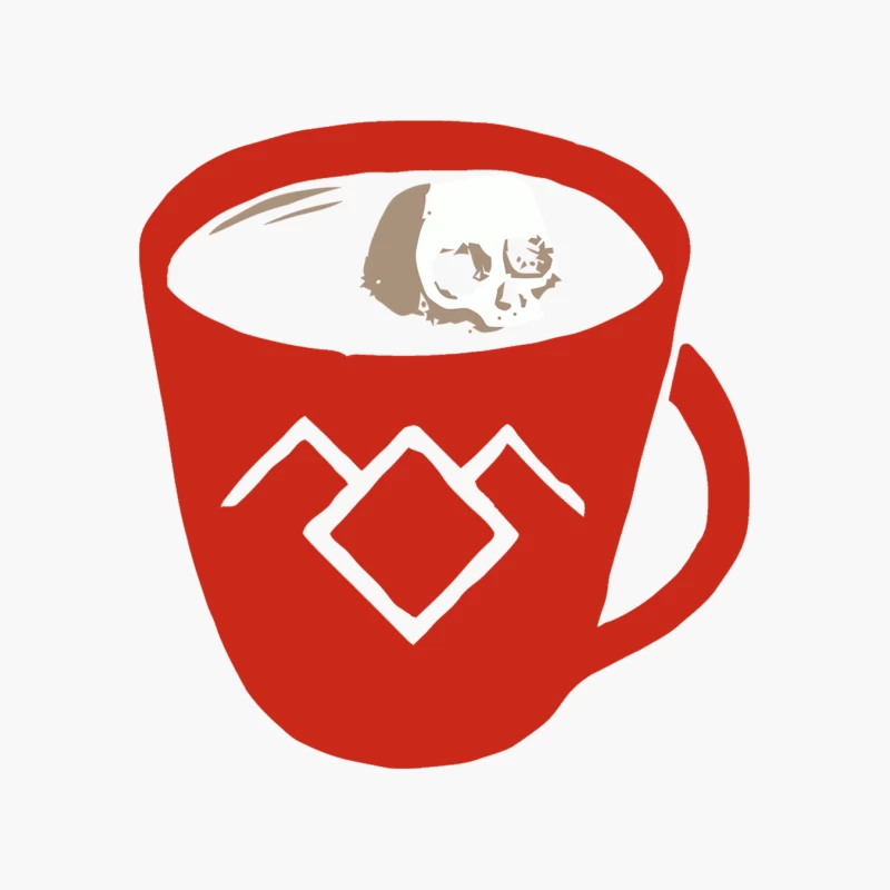 Red Coffee Mug with Owl Logo Design Cotton Tote Bag