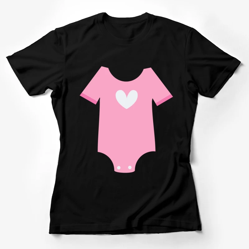 Body rose avec cœur Femme T-Shirt