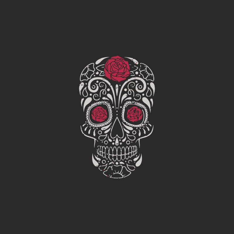 Rose Sugar Skull Baseball Cap