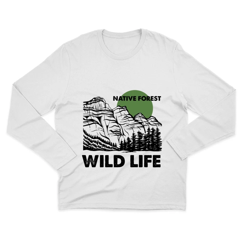 Natur, Erhaltung, Baumkronen Herren Langarm T-Shirt