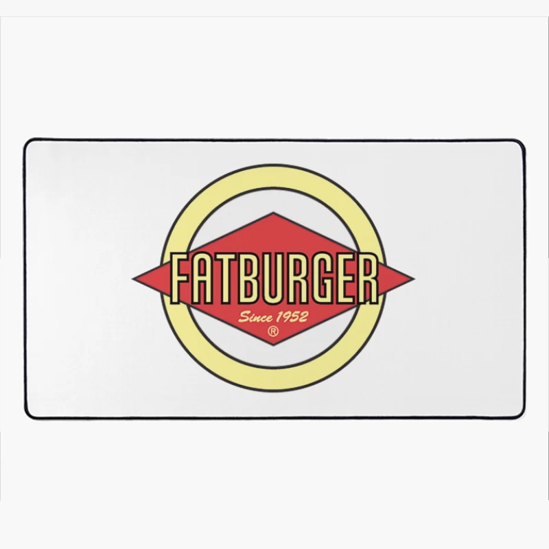 Fatburger Restaurant Classic Logo Design Since 1952 Desk Mat