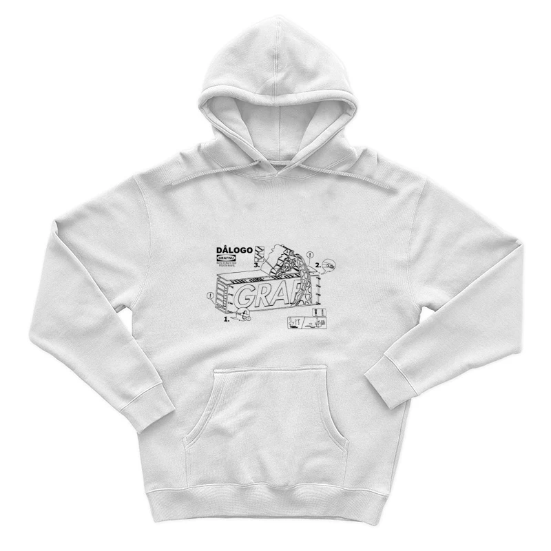 Dialogue de Graffiti avec Illustrations Homme Sweat à capuche