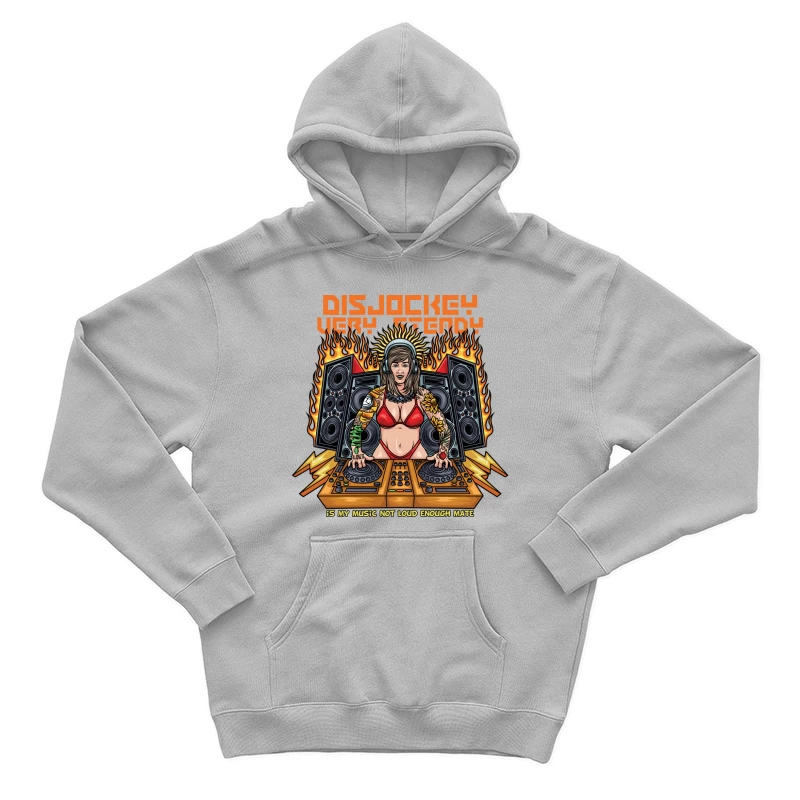 Dynamic DJ with Vibrant Energy Male Pullover Hoodie