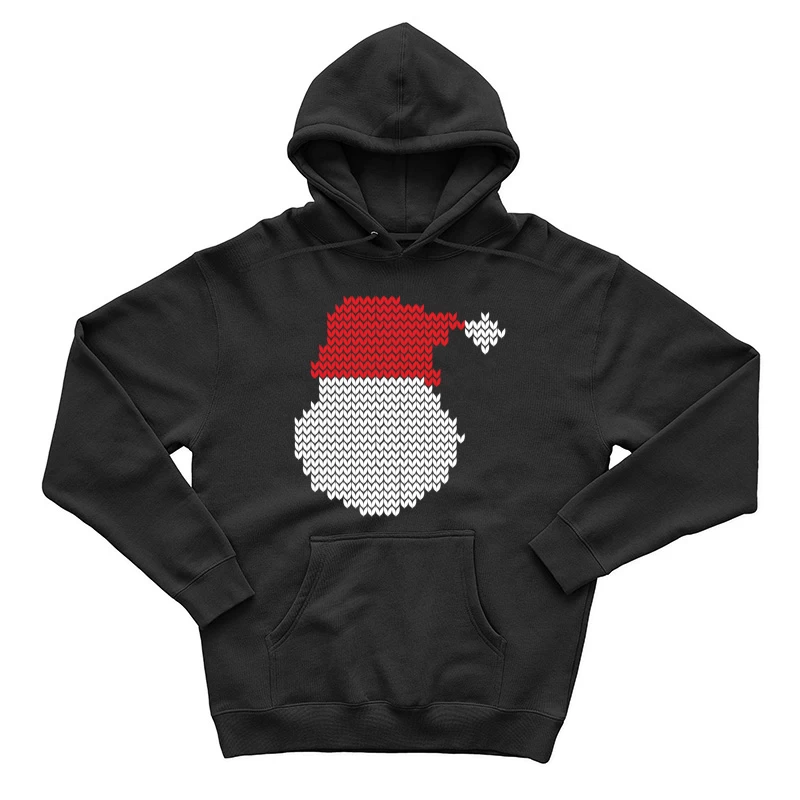 Bonhomme de neige avec chapeau de Noël en pixel art Homme Sweat à capuche