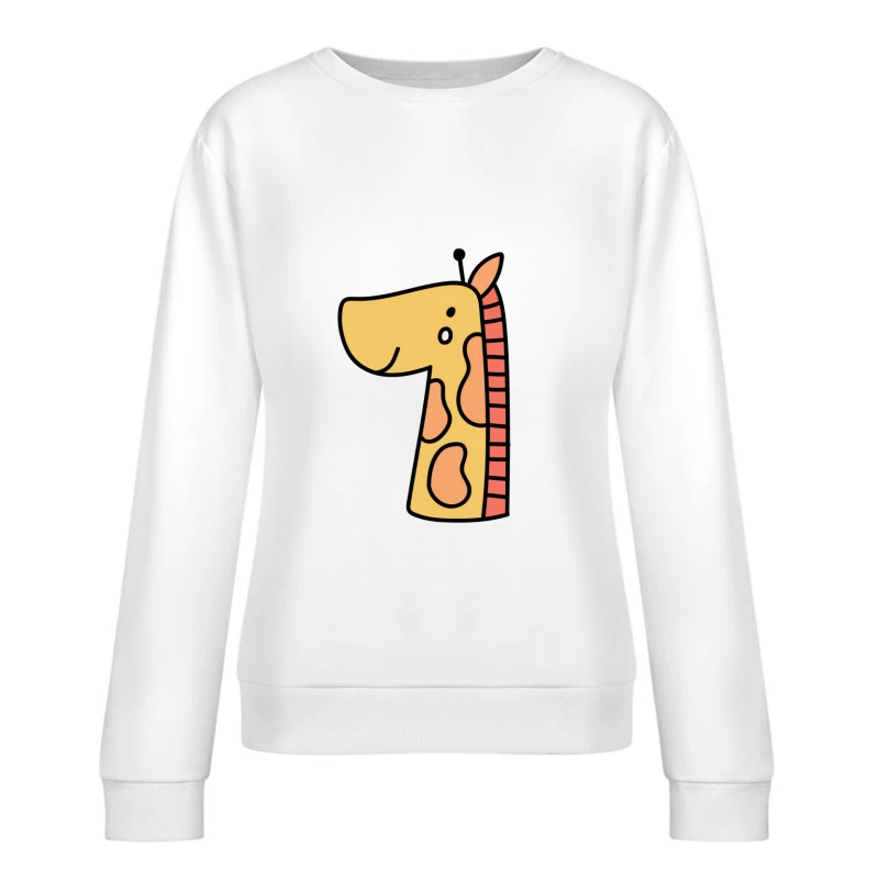Dessin de girafe mignonne Femme Sweat-shirt à enfiler