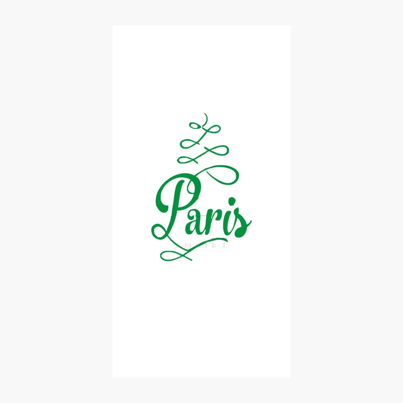 Paris Script Eiffel Tower French France iPhone Case