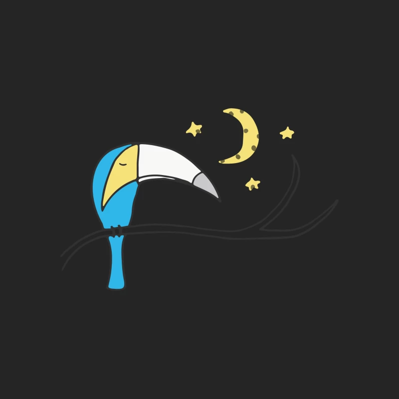 Toucan rêveur sous le clair de lune Homme Sweat-shirt à enfiler