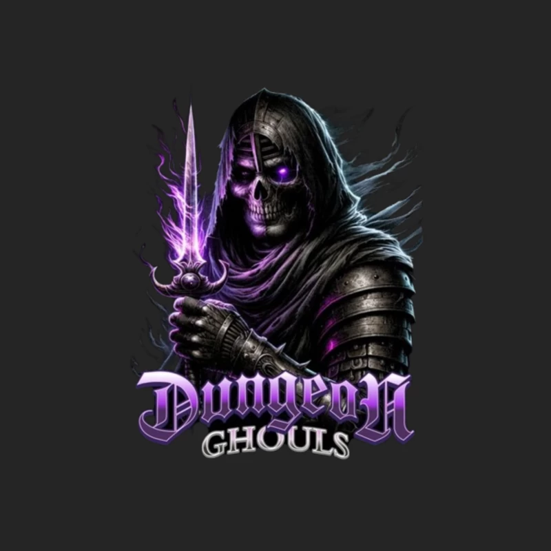 Ethereal Dark Knight with Purple Magic - Dungeon Ghouls Male Pullover Sweatshirt