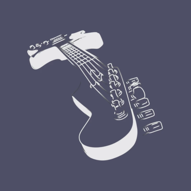Illustration of a Guitar Tapestry