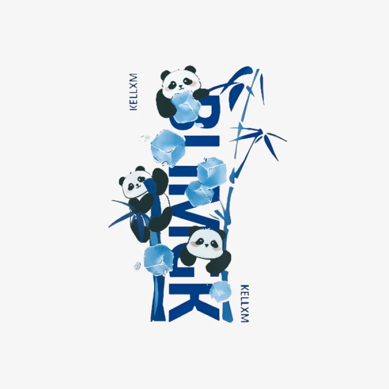 Pandas avec art de bambou bleu Homme Sweat-shirt à enfiler