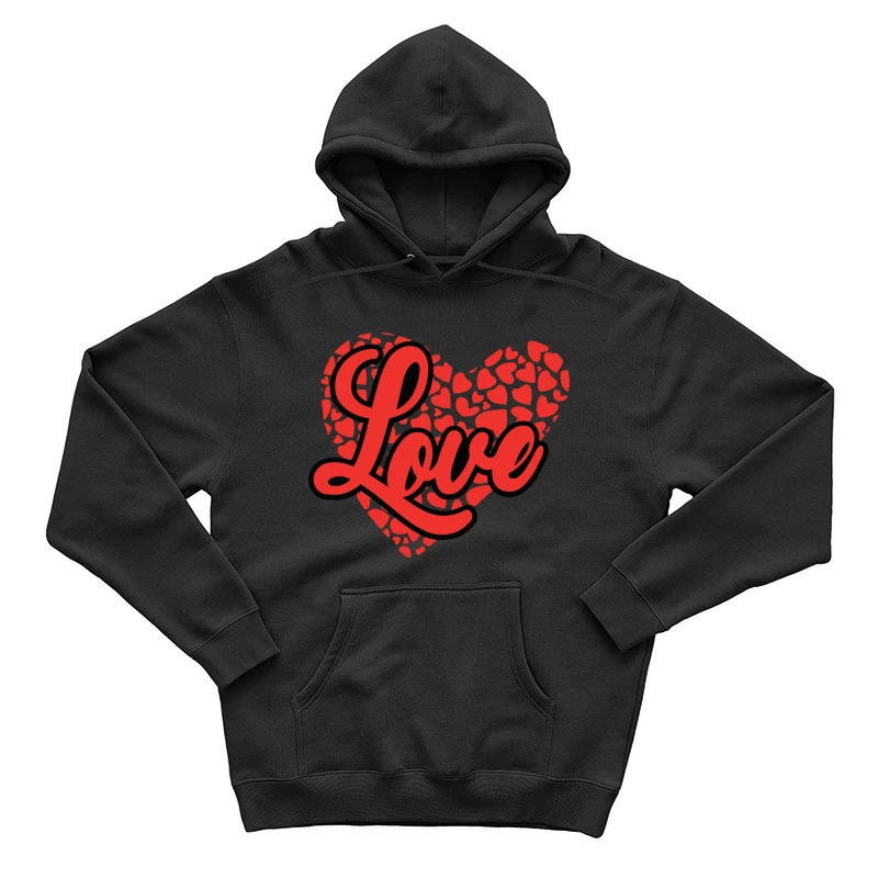 Motif d'amour rouge avec cœur Homme Sweat à capuche