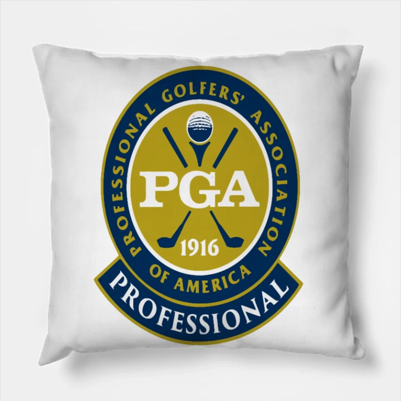 Professional Golfers' Association of America (PGA) Official Logo Throw Pillow