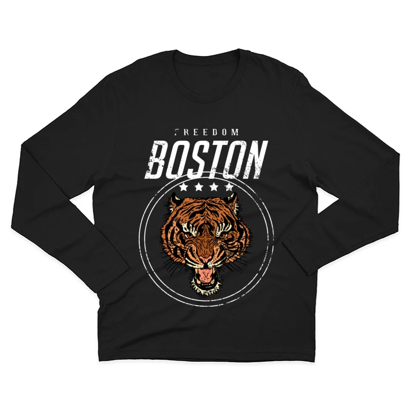 Symbole de Tigre de Boston Homme Manches Longues T-Shirt