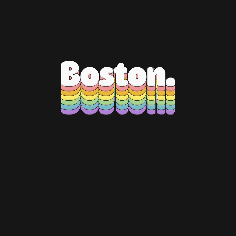 Boston  Retro Typography Design Desk Mat