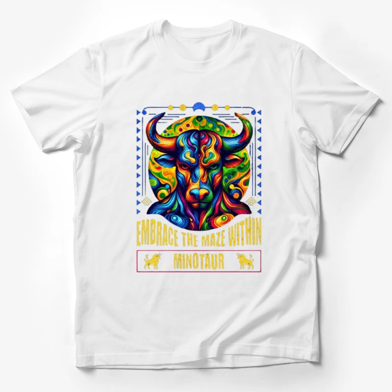 Psychedelic Minotaur: Embrace the Maze Within Male T-Shirt