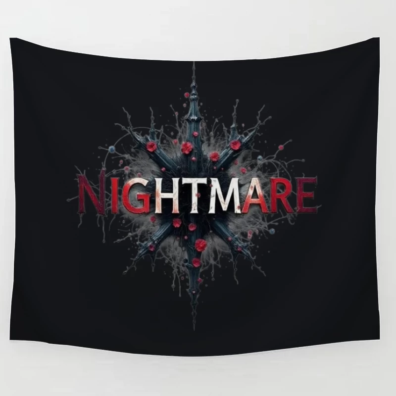 Nightmare Horror Graphic Design Tapestry