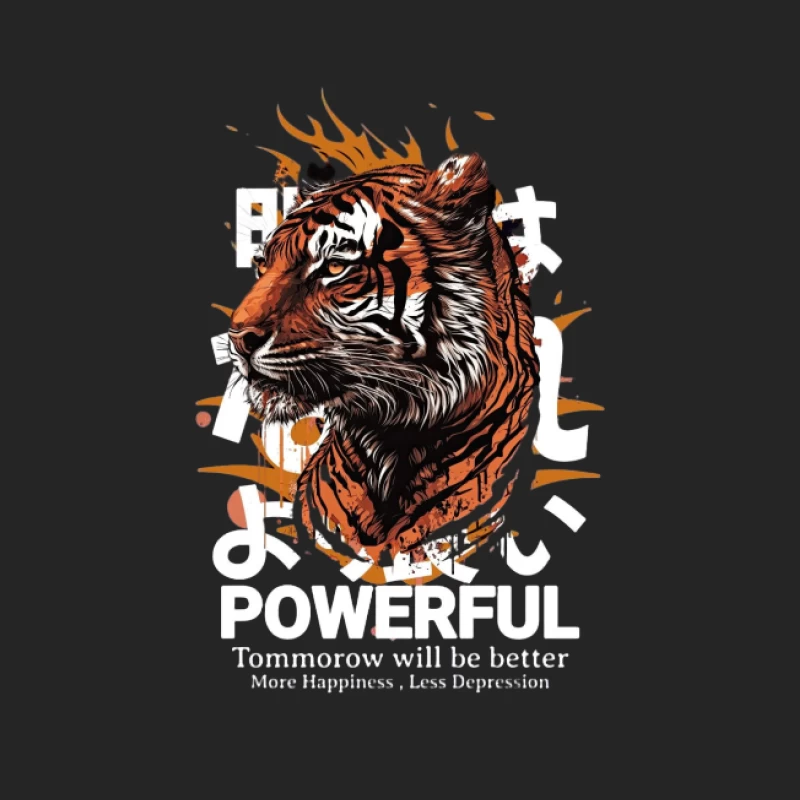 Tigre puissant avec texte motivant Homme Sweat-shirt à enfiler