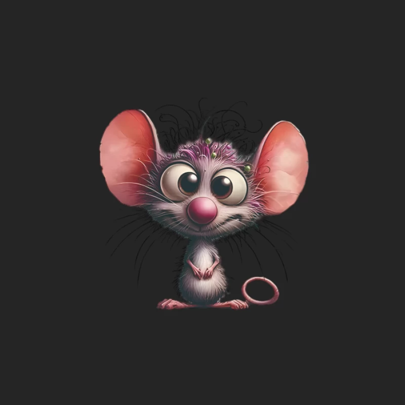 Souris mignonne de dessin animé aux grandes oreilles Homme Sweat-shirt à enfiler