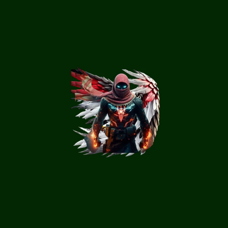 Superhero Character with Wings in Digital Art iPhone Case
