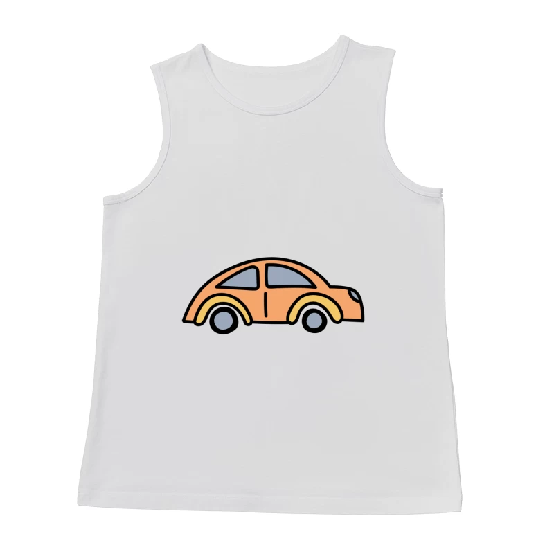 Dessiné à la main voiture orange Homme Débardeur