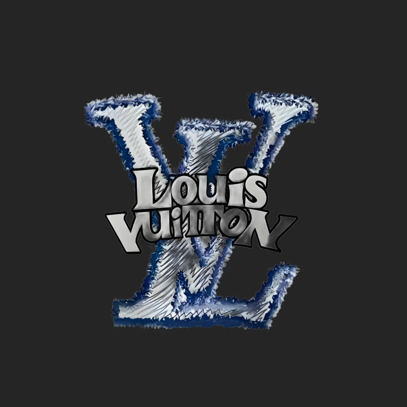 Louis Vuitton Graffiti-Logo Design Herren Pullover Sweatshirt