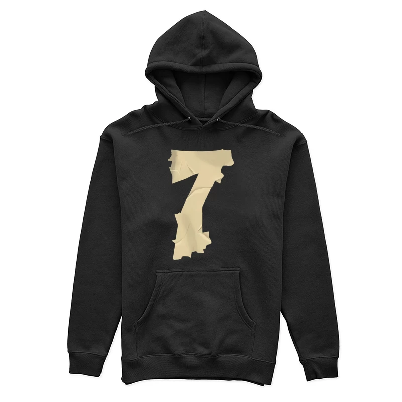 Papierkunst Nummer 7 Damen Pullover Hoodie