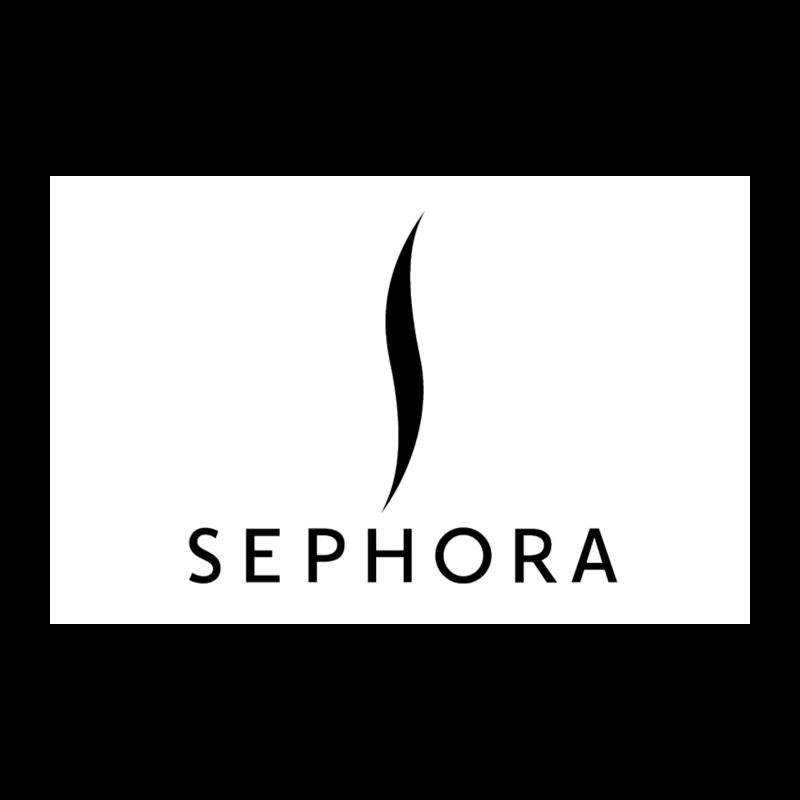 Sephora Black and White Minimalist Beauty Retailer Logo Travel Mug