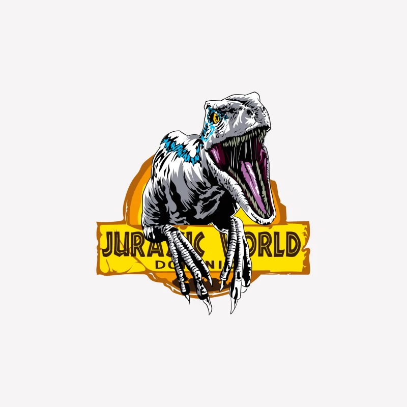 Jurassic World Velociraptor Logo Male T-Shirt