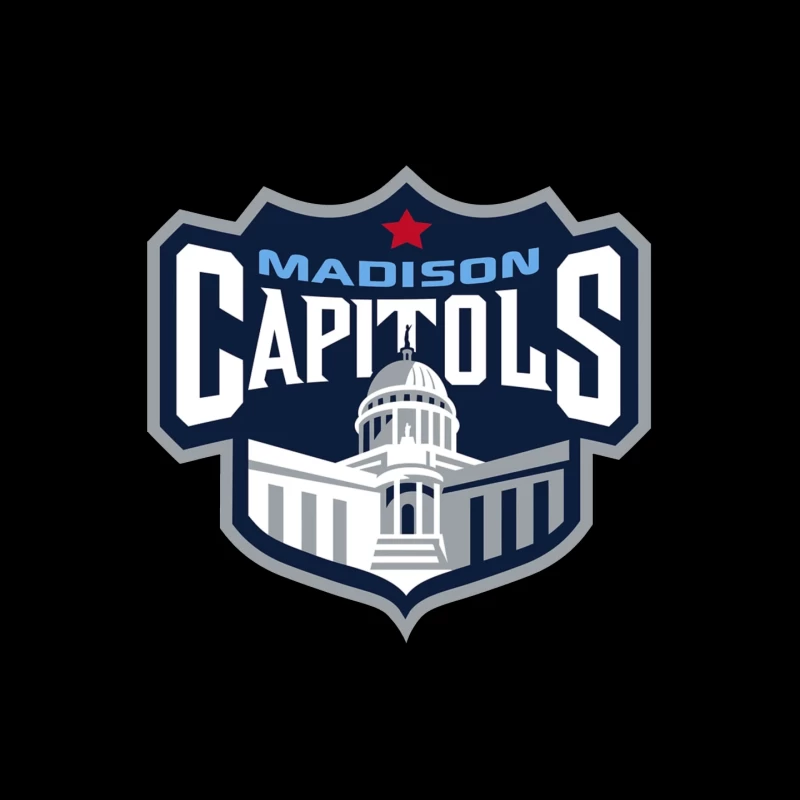 Madison Capitols Hockey Team Logo featuring Wisconsin State Capitol Building Mouse Pad