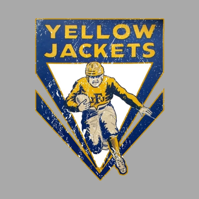 Frankford Yellow Jackets 3 Male Pullover Hoodie