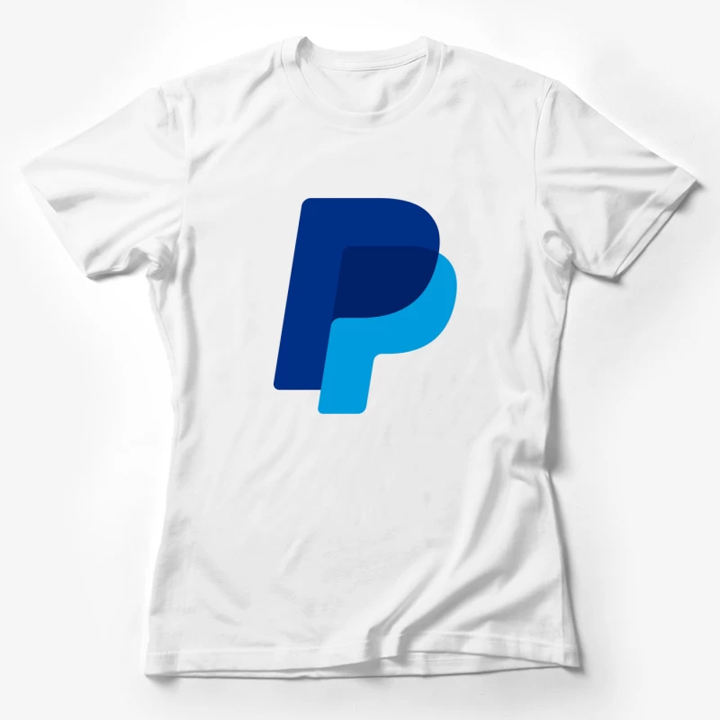 PayPal Double P Logo Design in Blue Shades Female T-Shirt