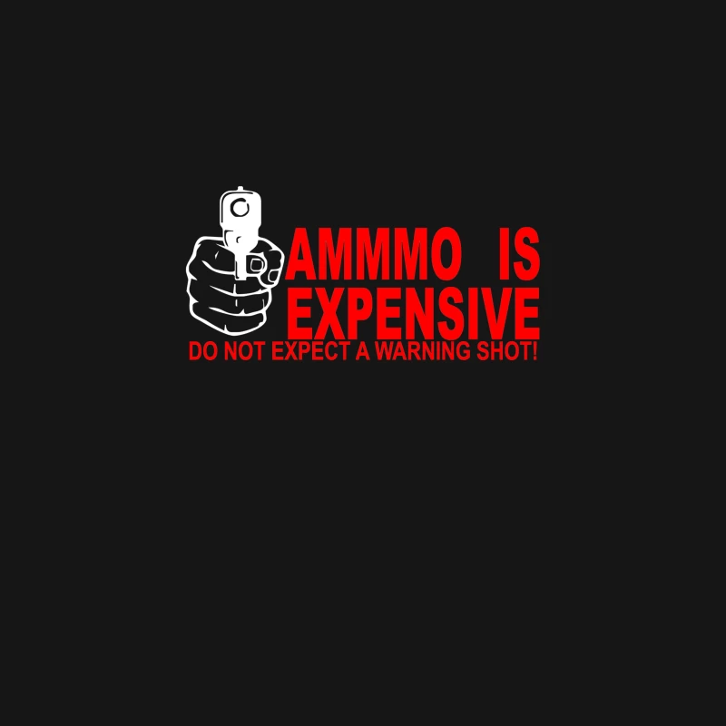 AMMO EXPENSIVE NO WARNING SHOT FUNNY NRA RIFLE PISTOL SHOOT SHOOTING TEE Desk Mat