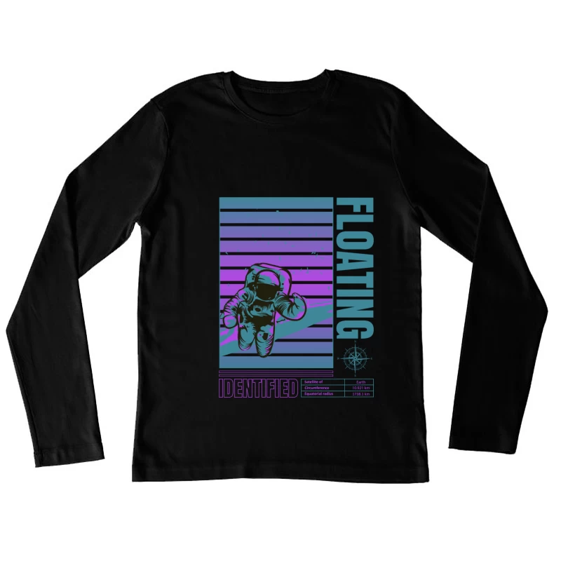 Astronaut im Weltraum schwebend Damen Langarm T-Shirt
