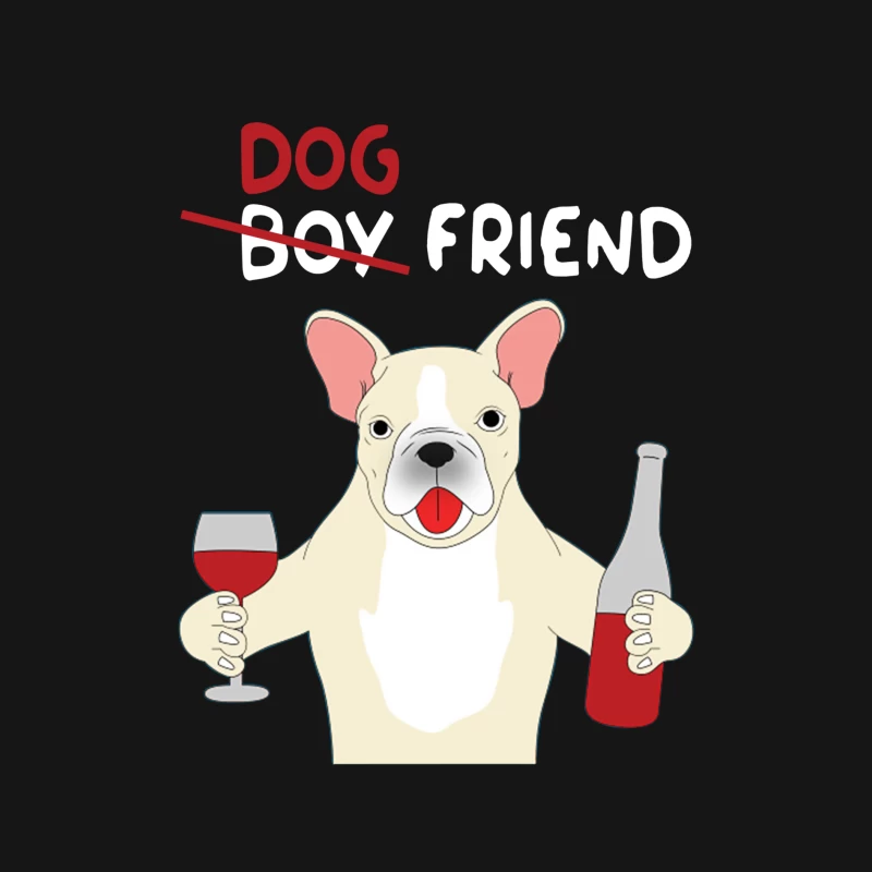 Chien avec vin et amitié Femme Manches Longues T-Shirt