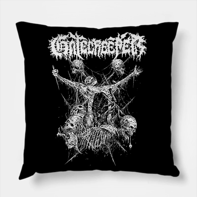 Gatecreeper Skulls Throw Pillow