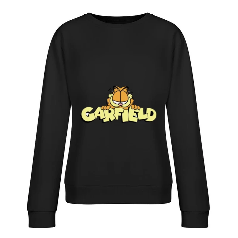 Garfield Comic-Logo Damen Pullover Sweatshirt